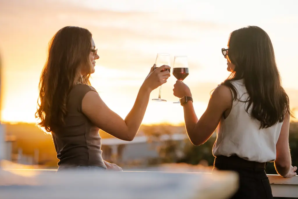 Sunset cheers on the deck